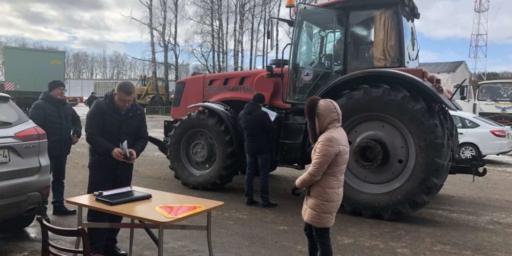 В КСУП «Больтишки» прошел государственный технический осмотр тракторов и прицепов к ним